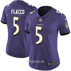 Joe Flacco Baltimore Ravens Womens Authentic Team Color Purple Jersey Bestplayer